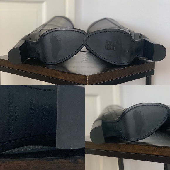 Saint laurent Kate 105 Model Tall Black Leather Boots (Size 37.5) - Picture 6 of 10